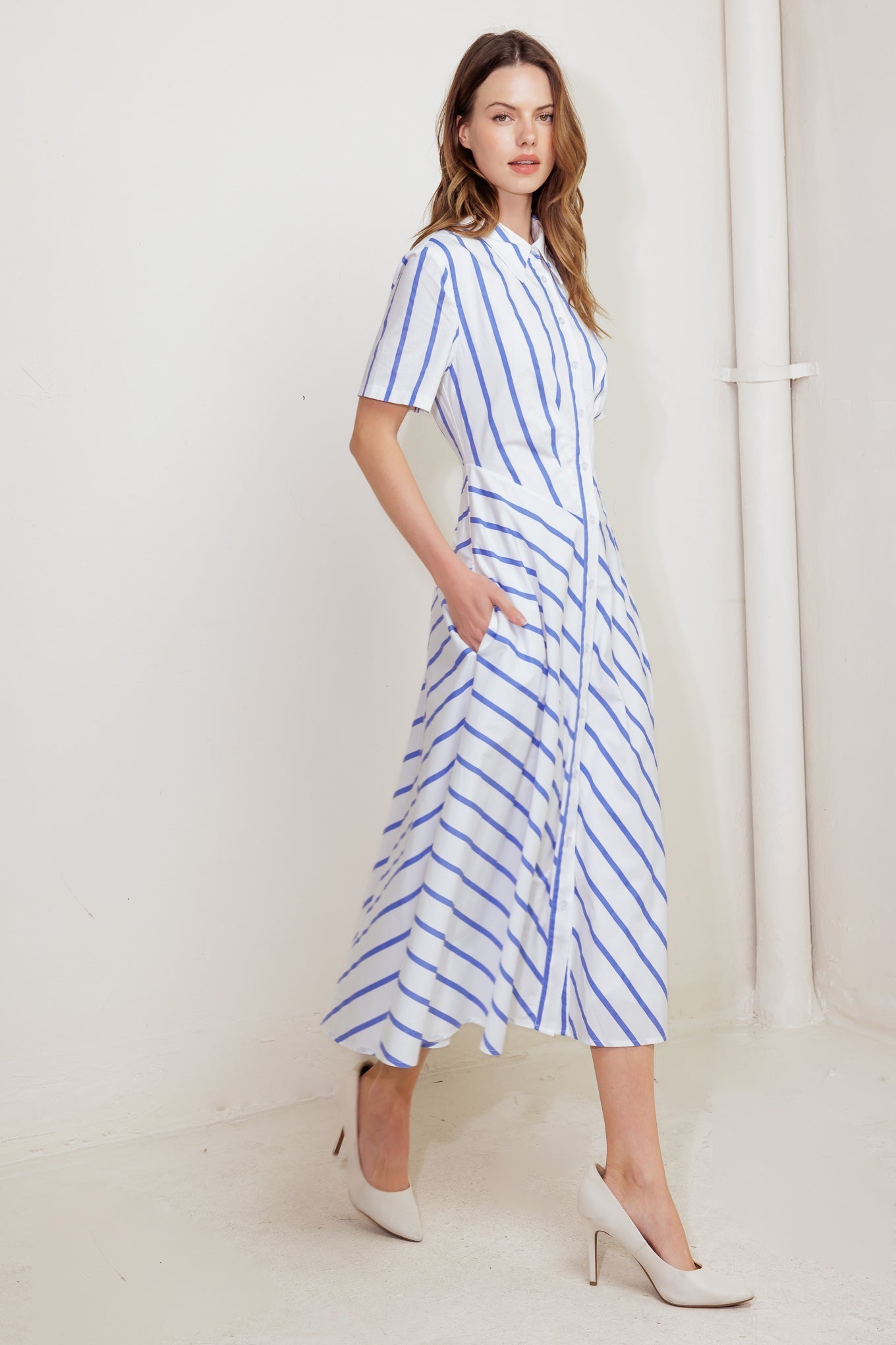 YOU HAD ME AT WOVEN MIDI DRESS Flying Tomato