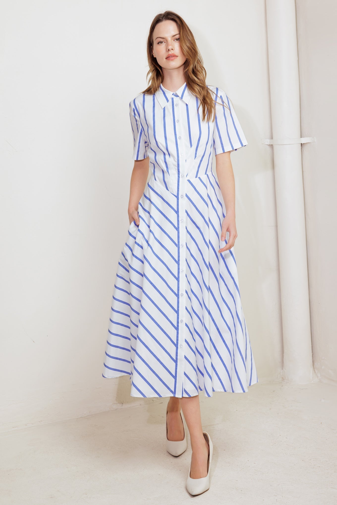 YOU HAD ME AT WOVEN MIDI DRESS Flying Tomato