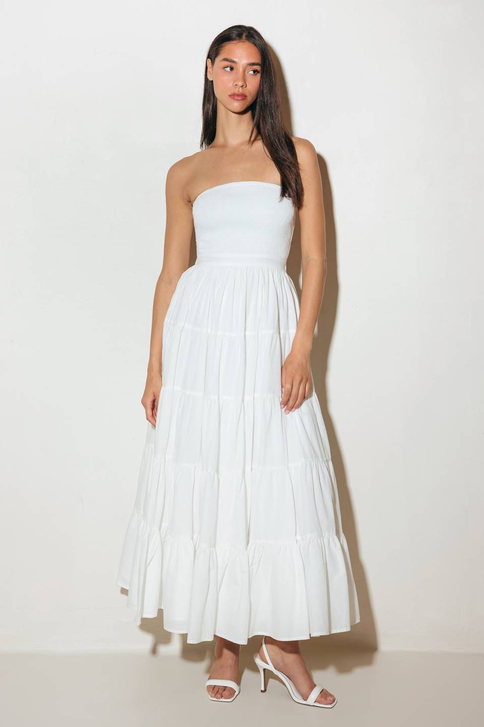 NEO BREEZE WHITE MIDI DRESS Flying Tomato