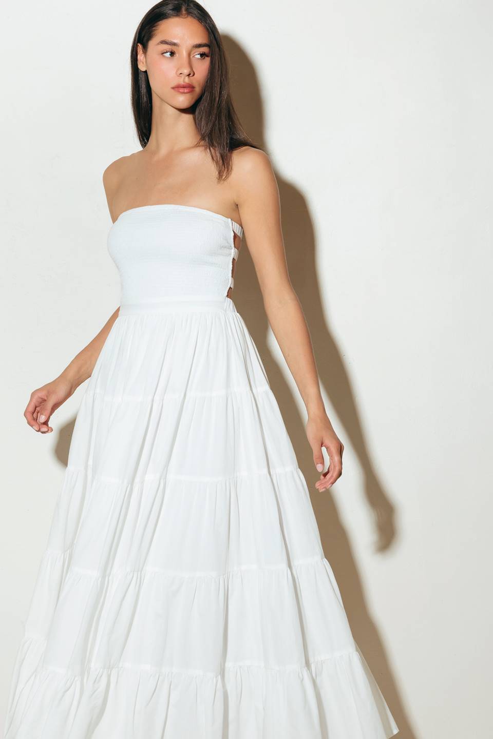 NEO BREEZE WHITE MIDI DRESS Flying Tomato