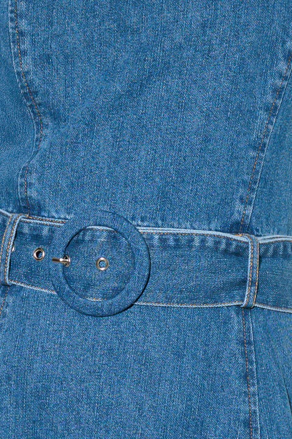 TRULY ENCHANTED DENIM MIDI DRESS Flying Tomato