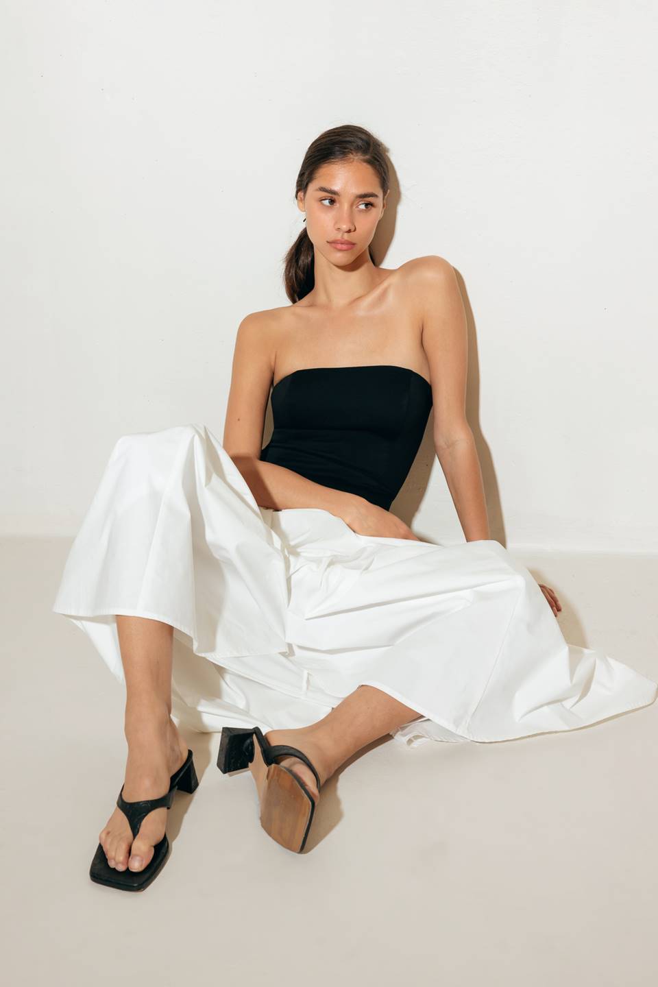 SHIFT STUDIO SOLID MIDI DRESS Flying Tomato