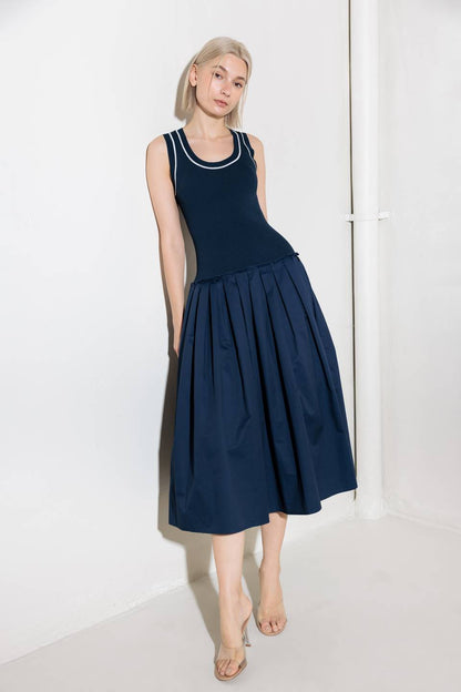 CELEBRATE EVERYDAY NAVY SWEATER TOP AND SKIRT SET