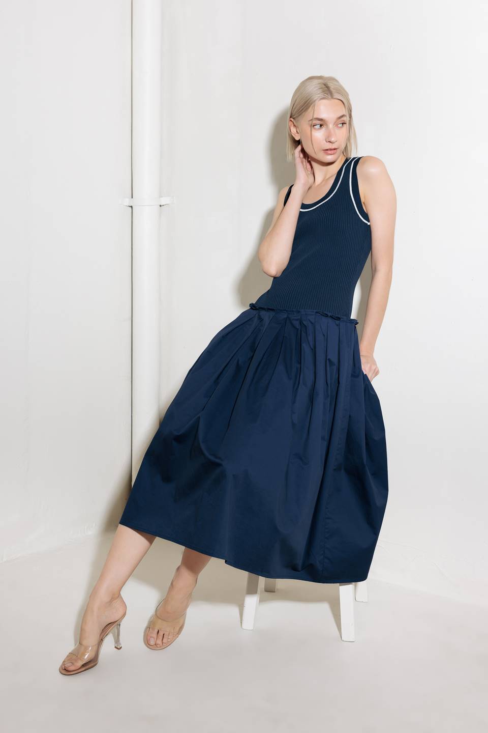 CELEBRATE EVERYDAY NAVY SWEATER TOP AND SKIRT SET