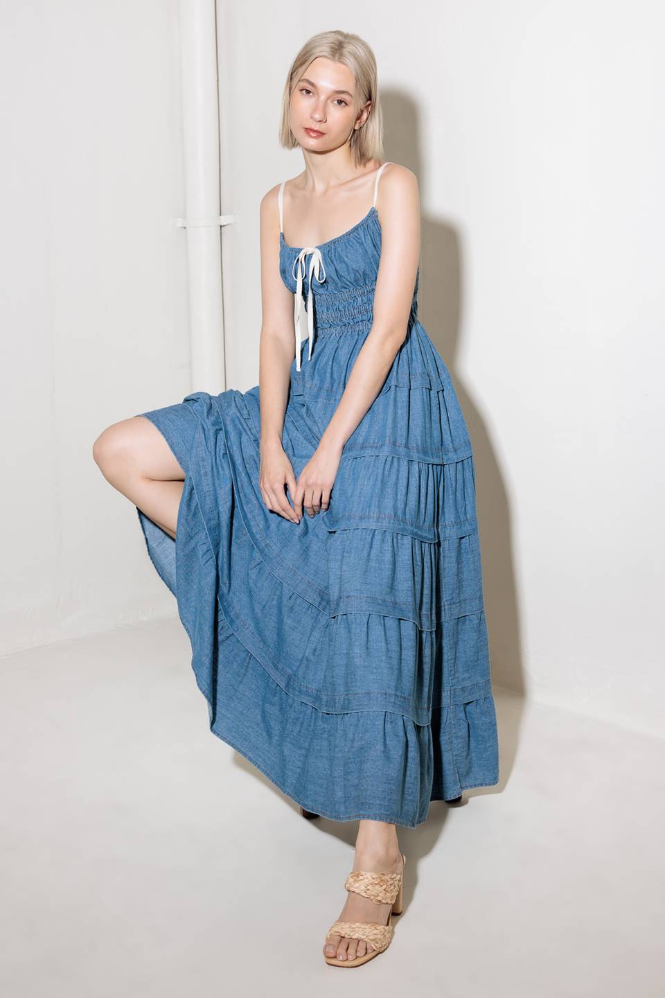 ETERNAL DESIRE DENIM MIDI DRESS Flying Tomato