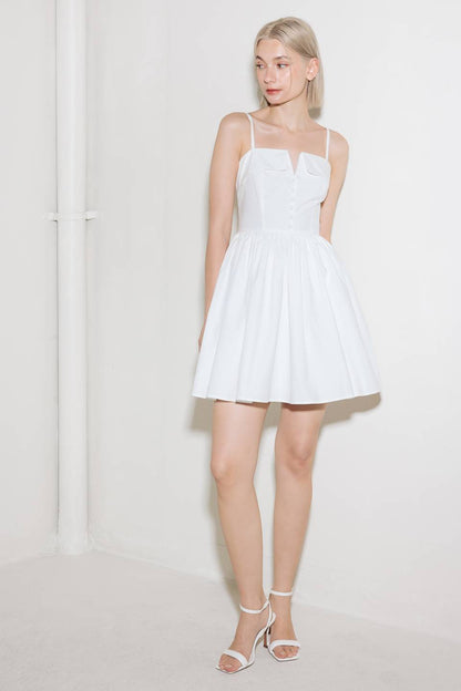 PURE ROMANCE WOVEN MINI DRESS