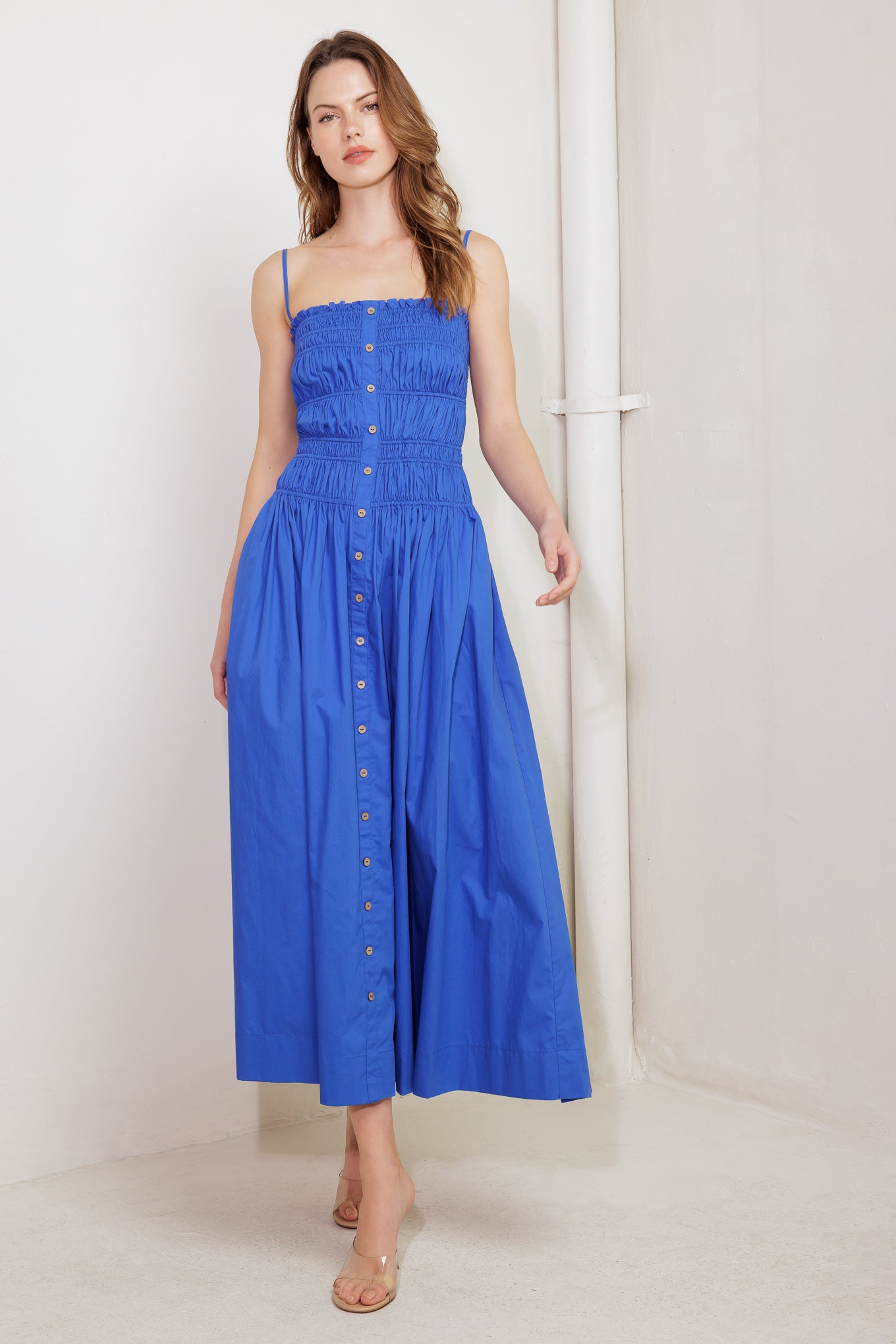MOONLIGHT ON MY WOVEN MIDI DRESS Flying Tomato