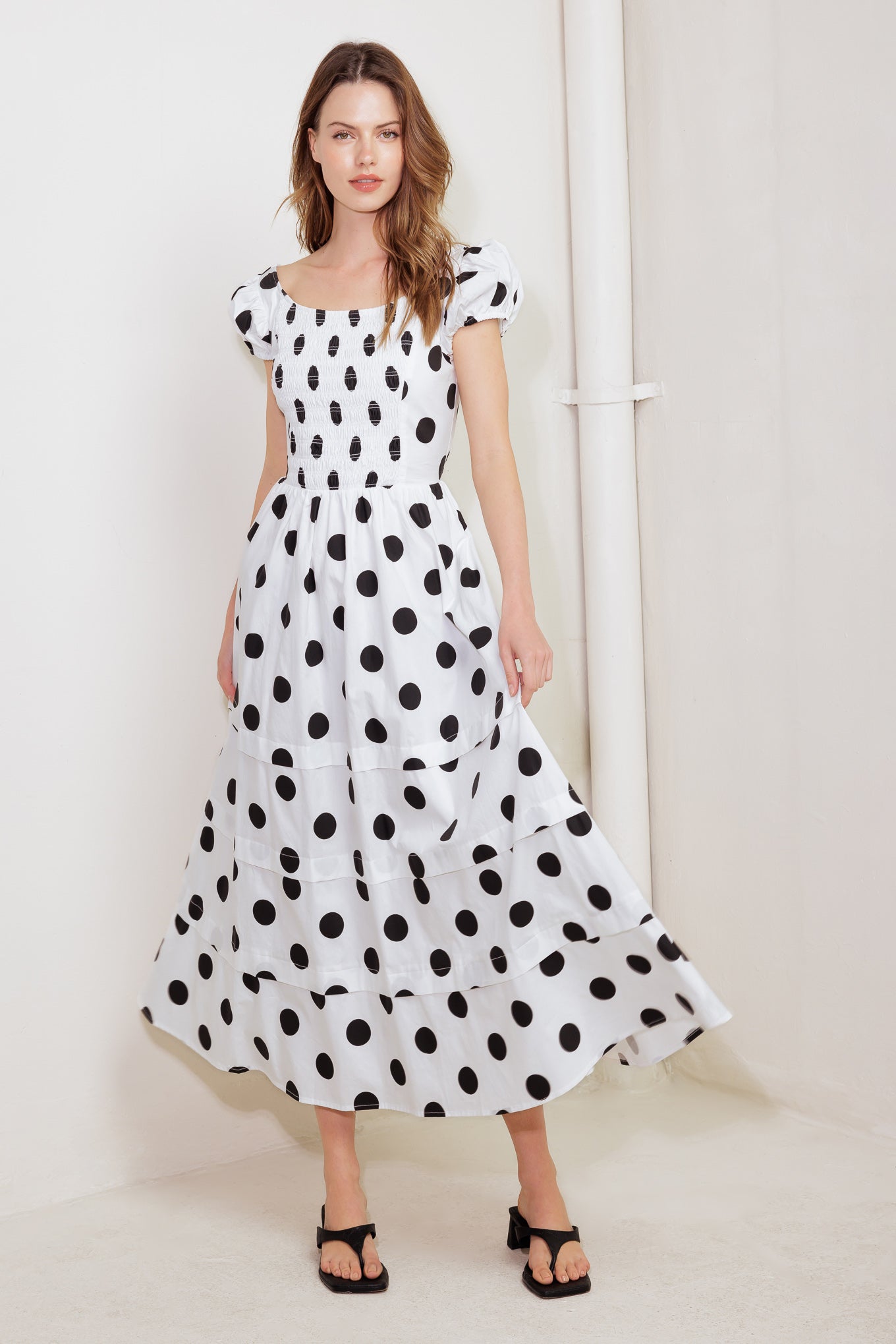 EFFORTLESS DAYS WOVEN MIDI DRESS Flying Tomato