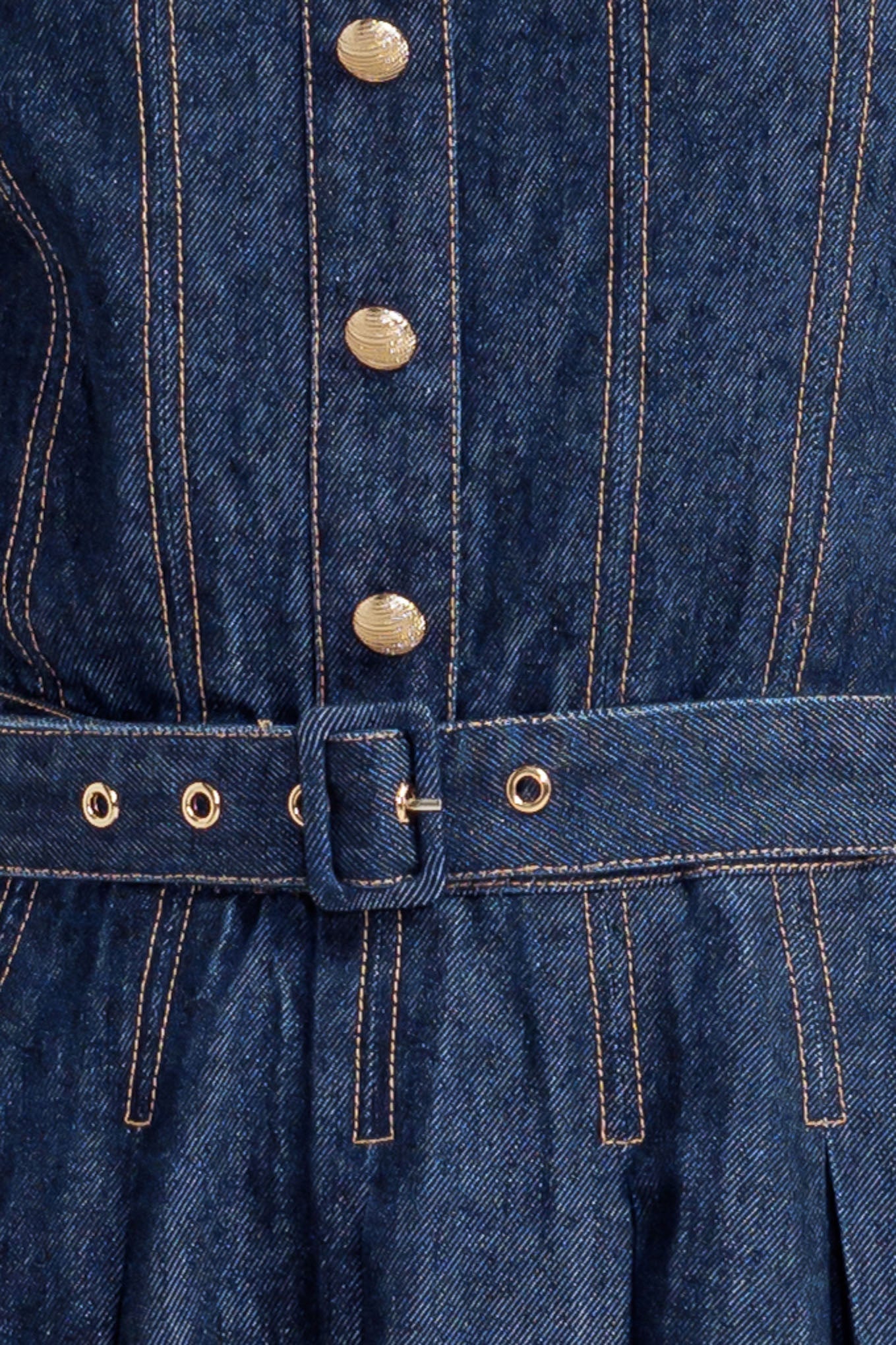 MOONLIGHT SERENADE DENIM MIDI DRESS Flying Tomato