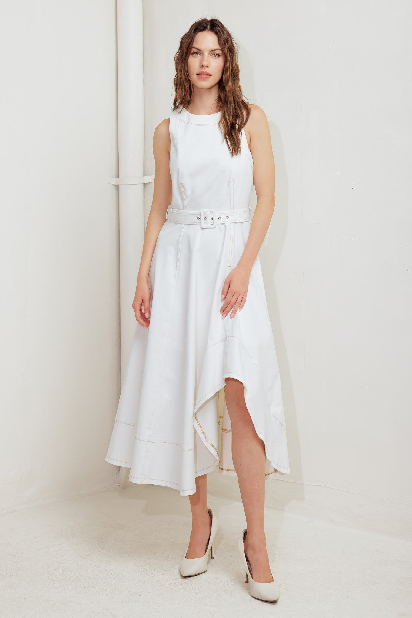POET’S MUSE WOVEN MIDI DRESS Flying Tomato