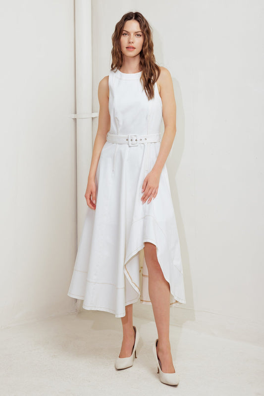 POET’S MUSE WOVEN MIDI DRESS Flying Tomato