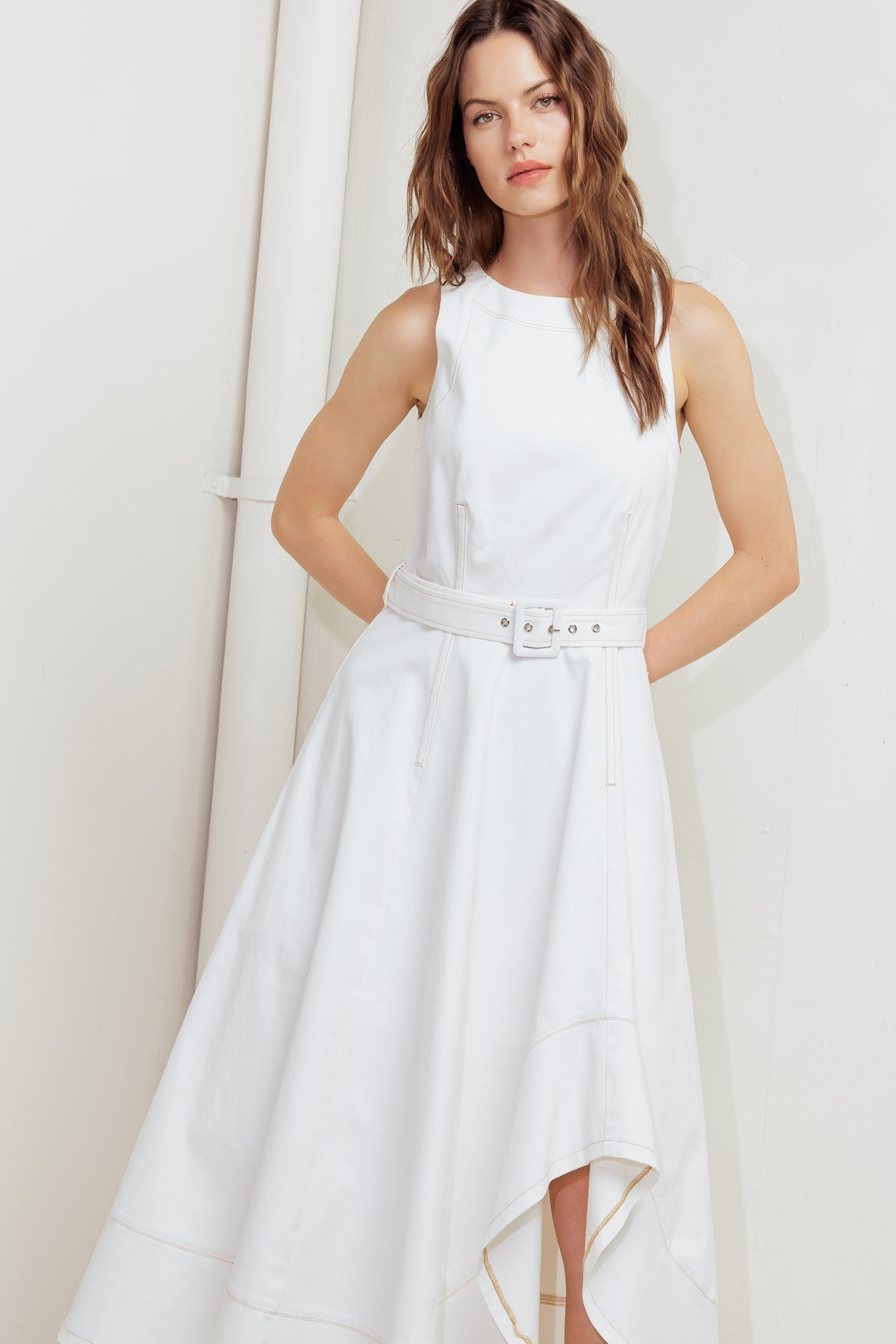 POET’S MUSE WOVEN MIDI DRESS Flying Tomato