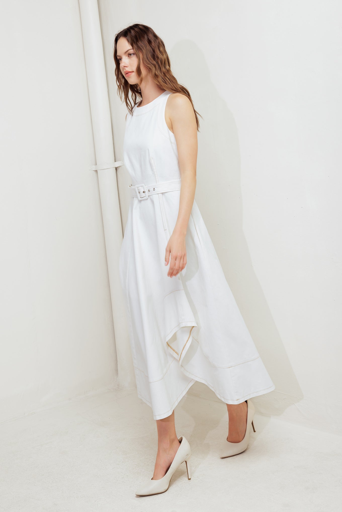 POET’S MUSE WOVEN MIDI DRESS Flying Tomato