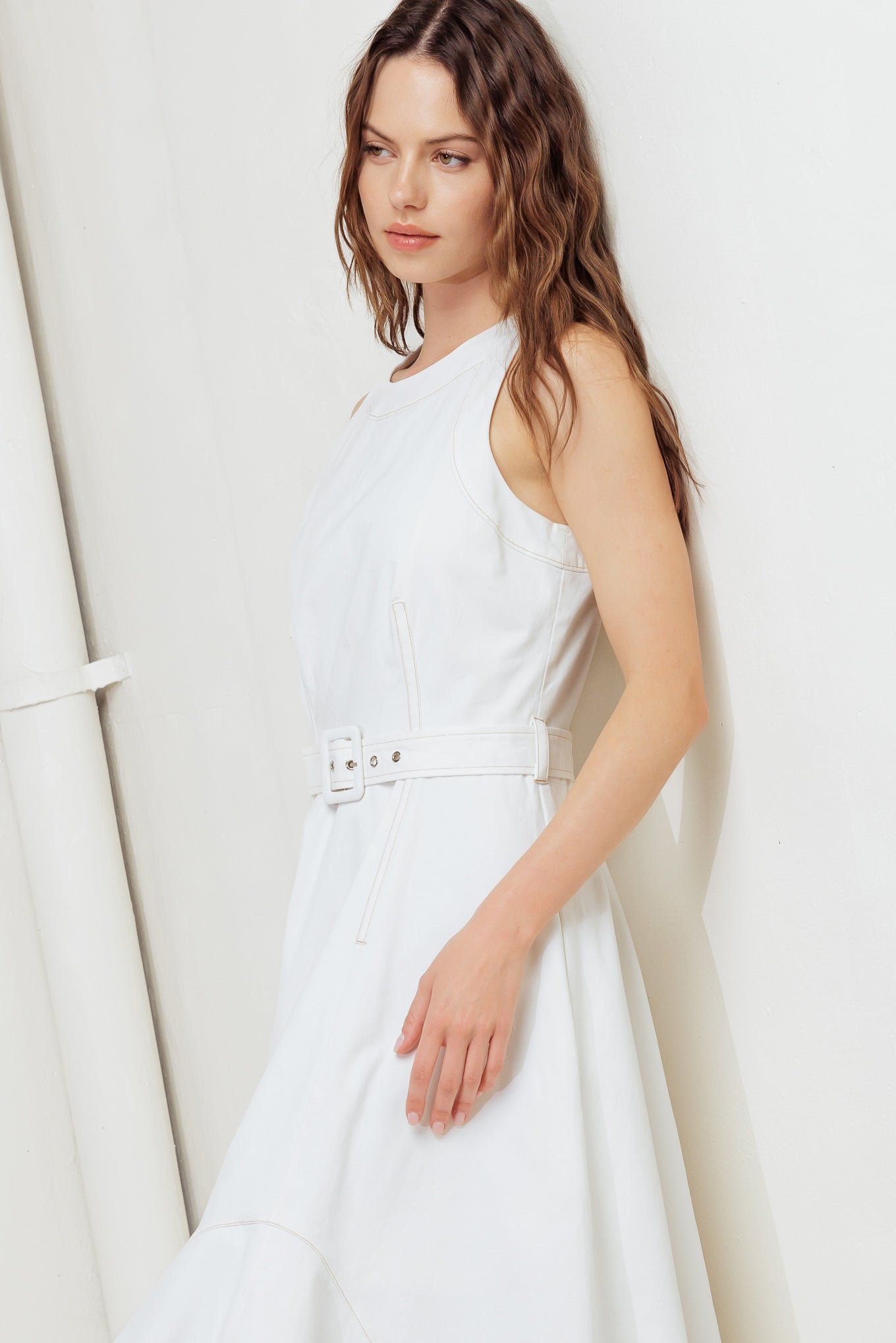 POET’S MUSE WOVEN MIDI DRESS Flying Tomato