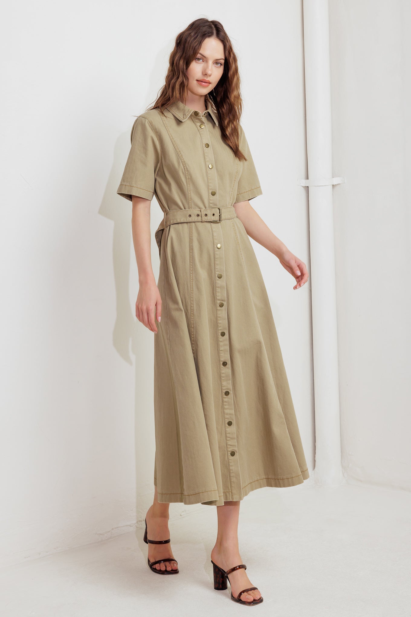 TERRACOTTA TRAIL WOVEN MIDI DRESS Flying Tomato