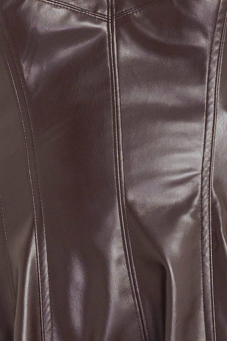 ESPRESSO DIVA FAUX LEATHER MIDI DRESS Flying Tomato