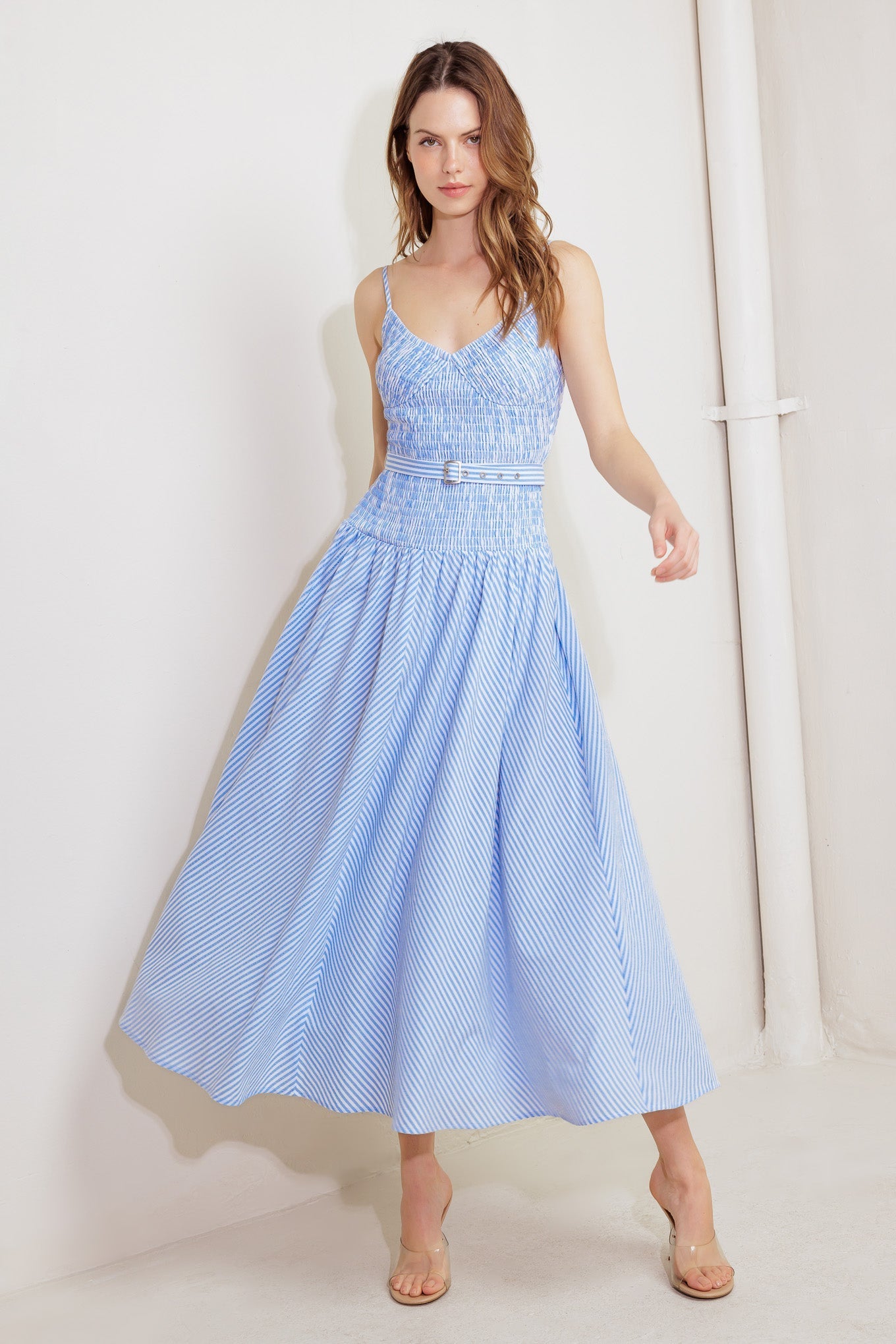 CITY BREEZE WOVEN MIDI DRESS Flying Tomato