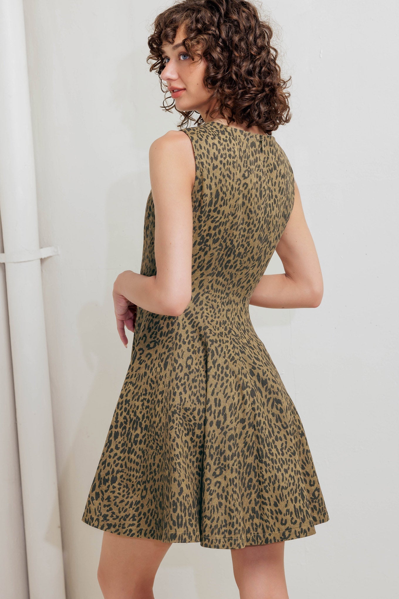 LEO LOVER WOVEN MINI DRESS Flying Tomato