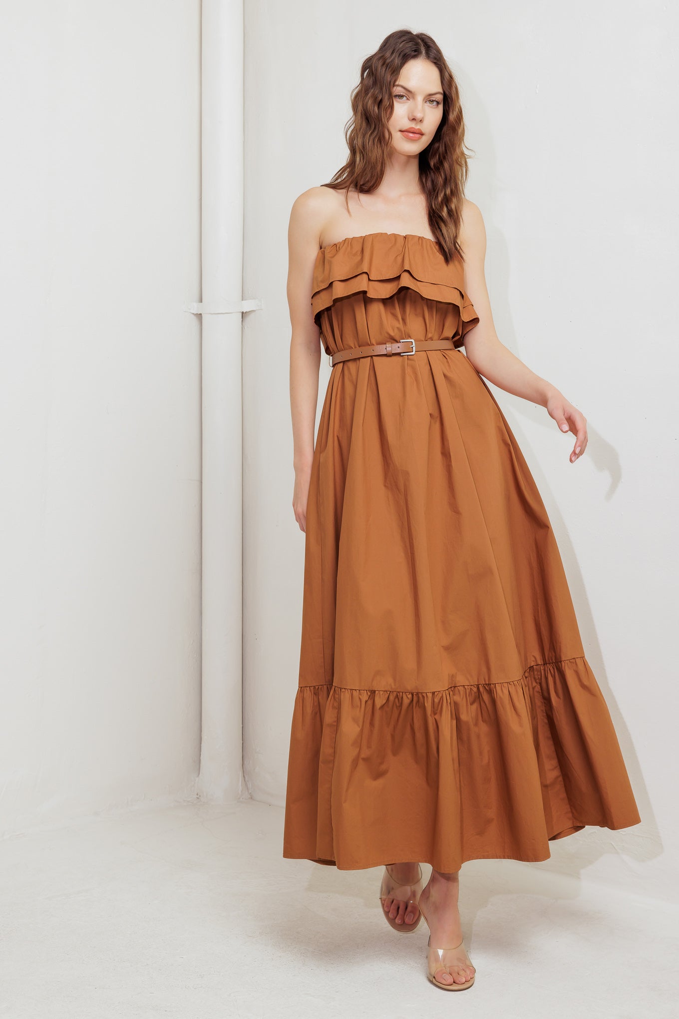 MILK & HONEY WOVEN MIDI DRESS Flying Tomato