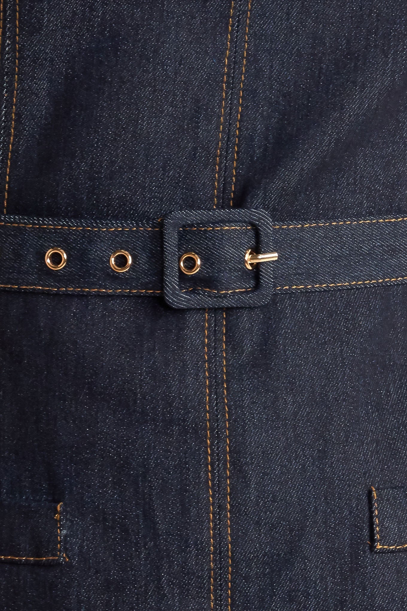 MODERN DARK DENIM MIDI DRESS Flying Tomato