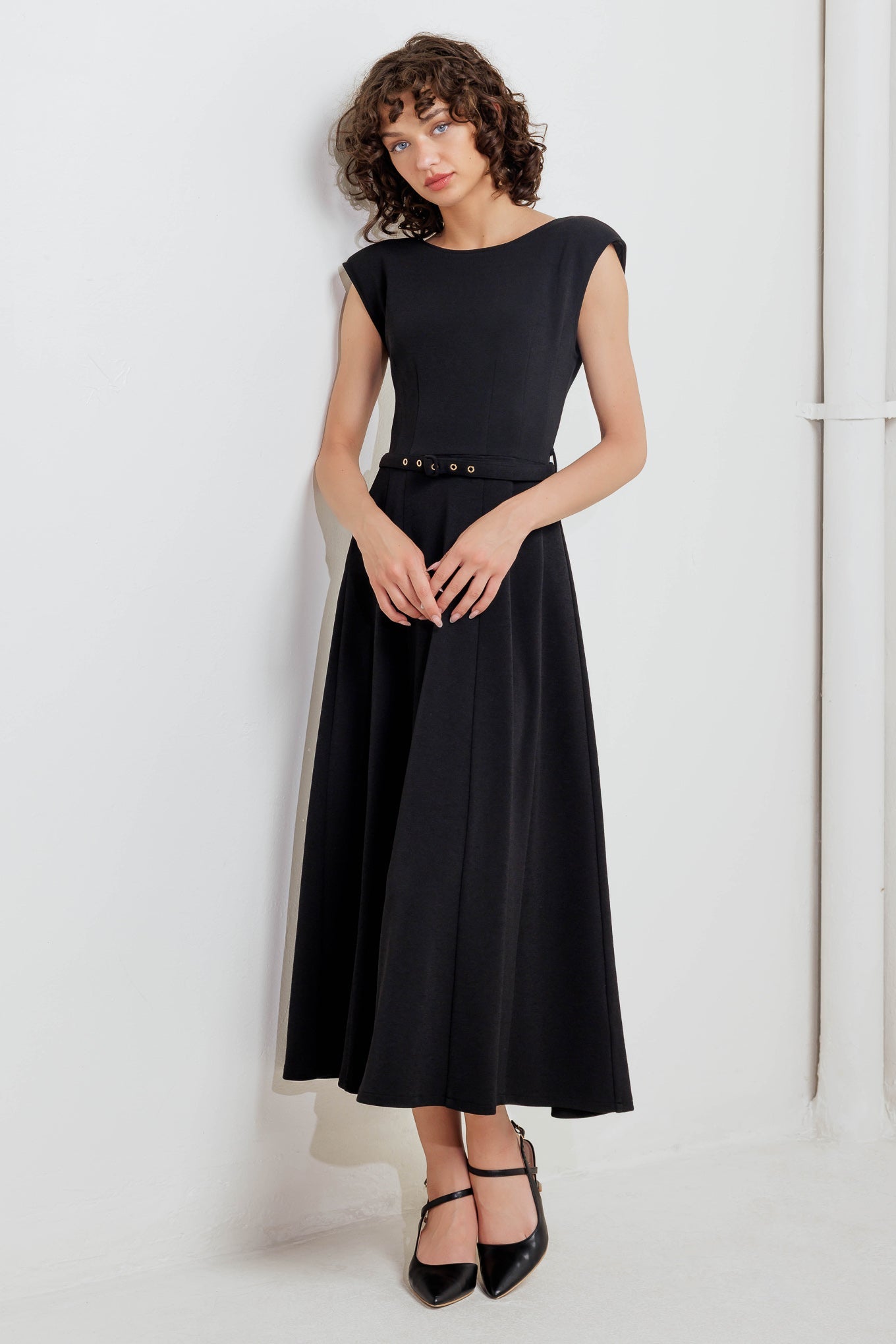 MODERN MONA WOVEN MIDI DRESS Flying Tomato