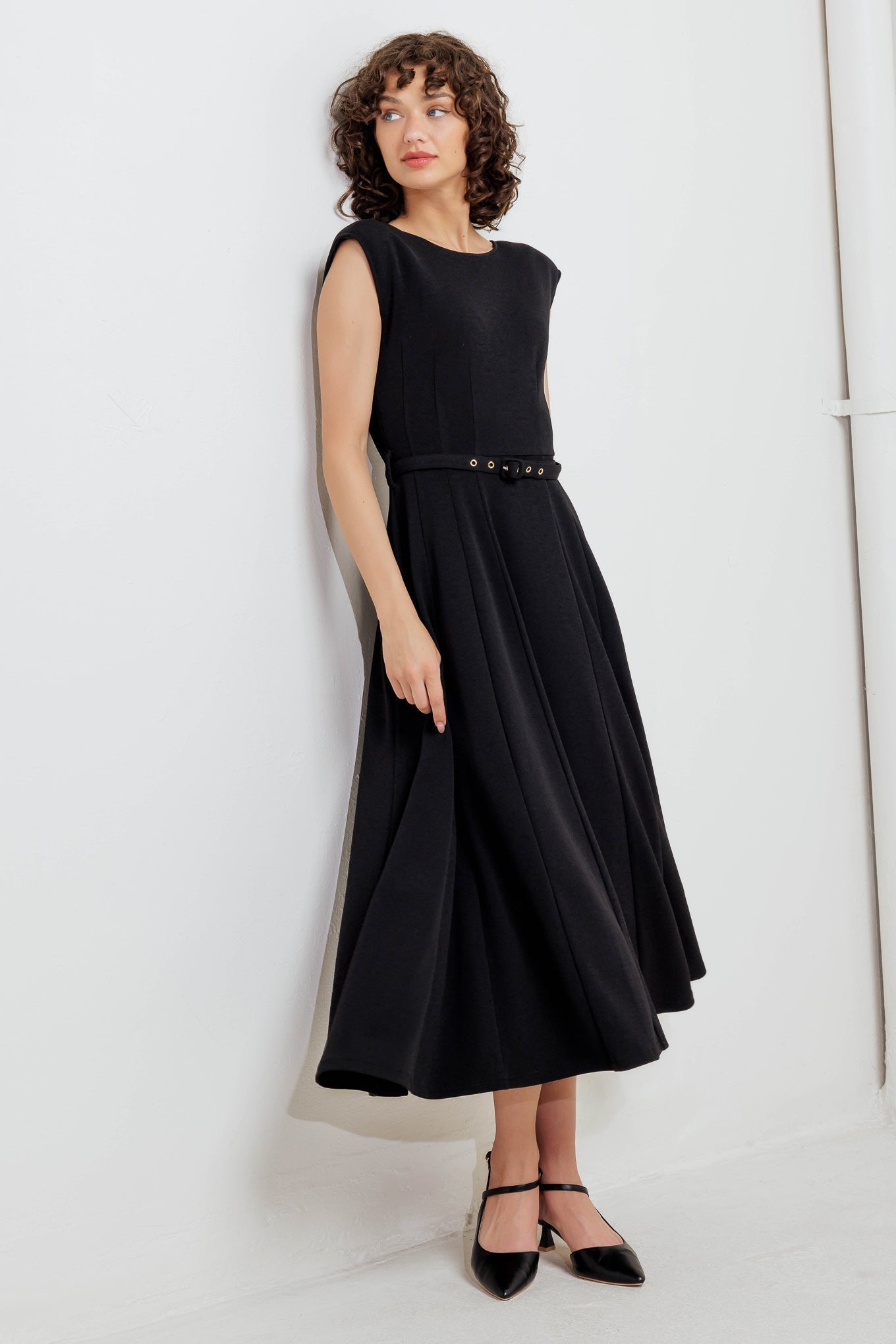 MODERN MONA WOVEN MIDI DRESS Flying Tomato