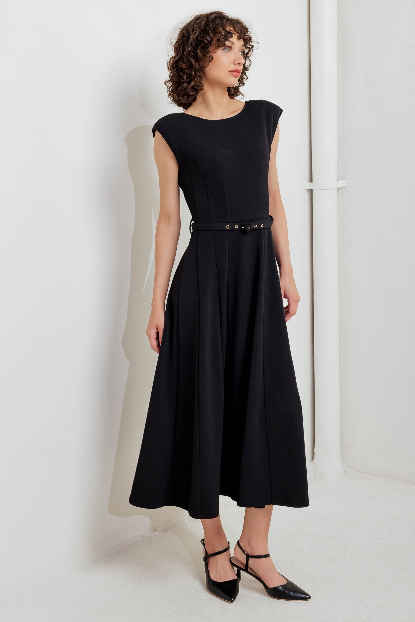 MODERN MONA WOVEN MIDI DRESS Flying Tomato