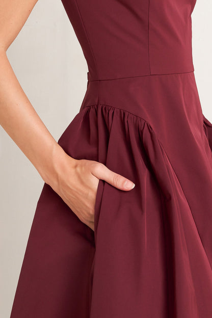 BERRY ARCHIVE ELEGANCE WOVEN MIDI DRESS