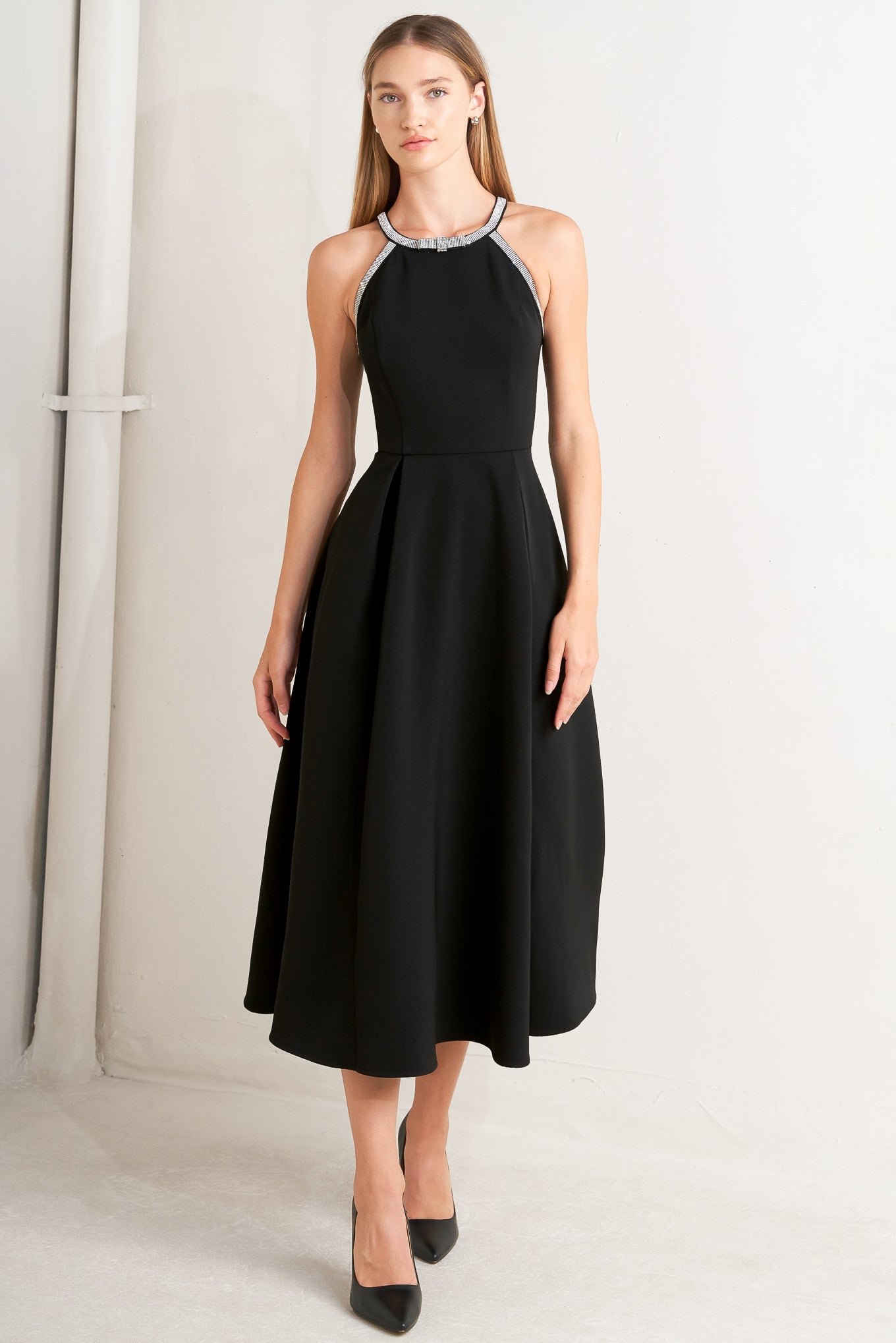 GALAXY CHARM WOVEN MIDI DRESS Flying Tomato