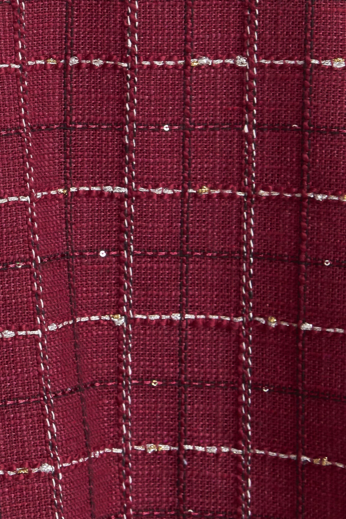 TWEED DOLL WINE WOVEN MINI DRESS Flying Tomato