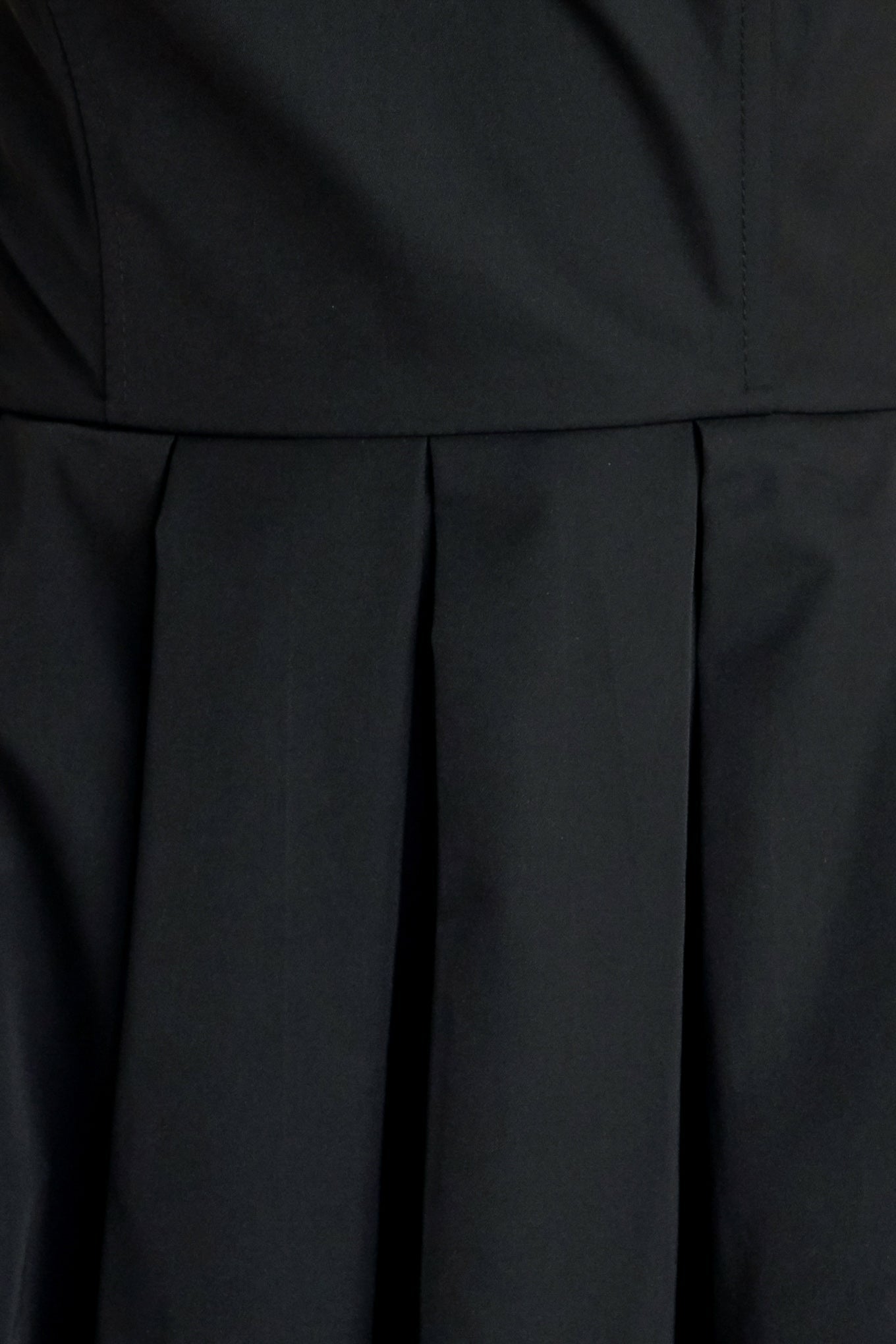 Gala Noir Woven Midi Dress Strapless Pointed Side Neckline Skirt Back Zipper Flying Tomato