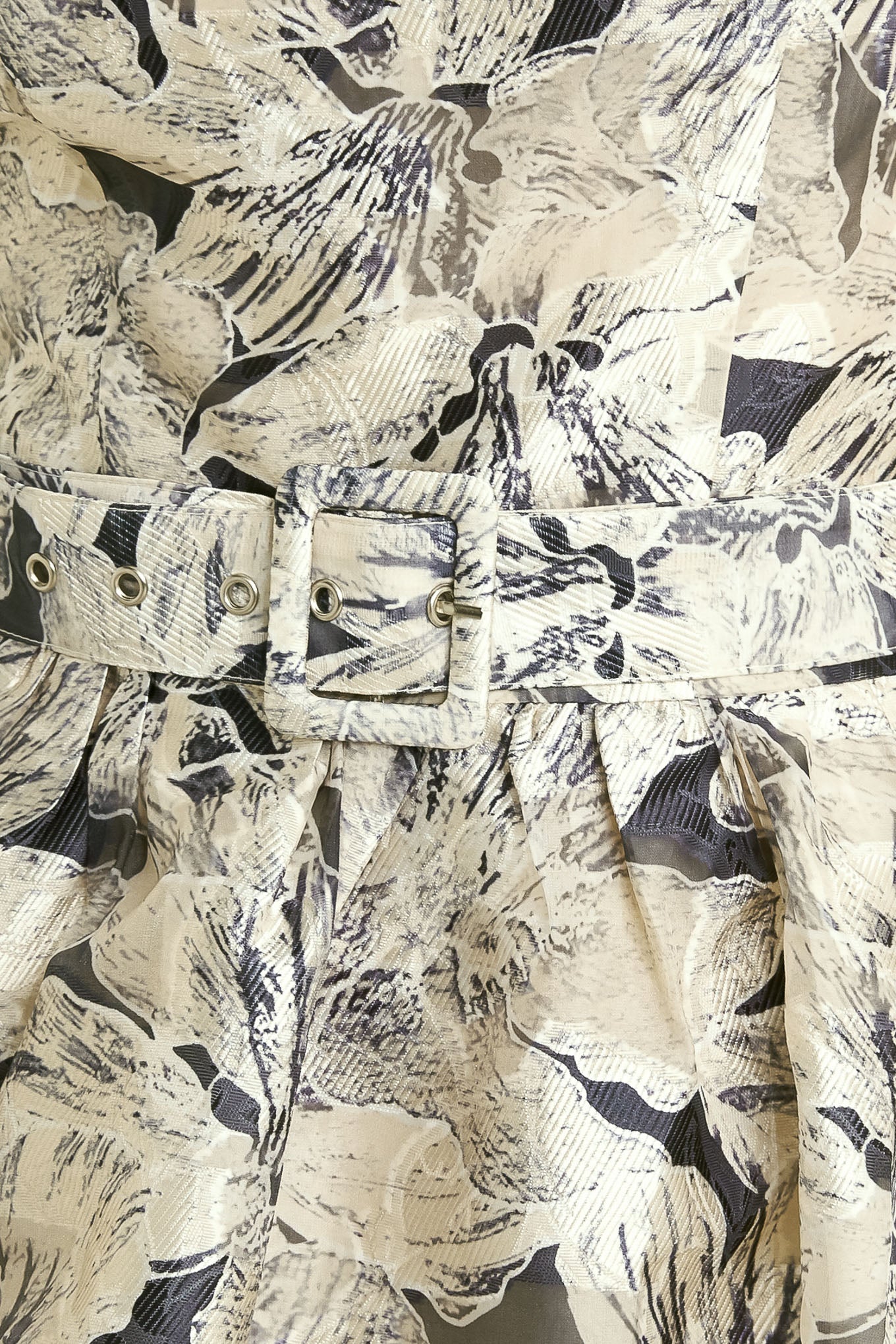 STONE LEAF WOVEN MIDI DRESS Flying Tomato