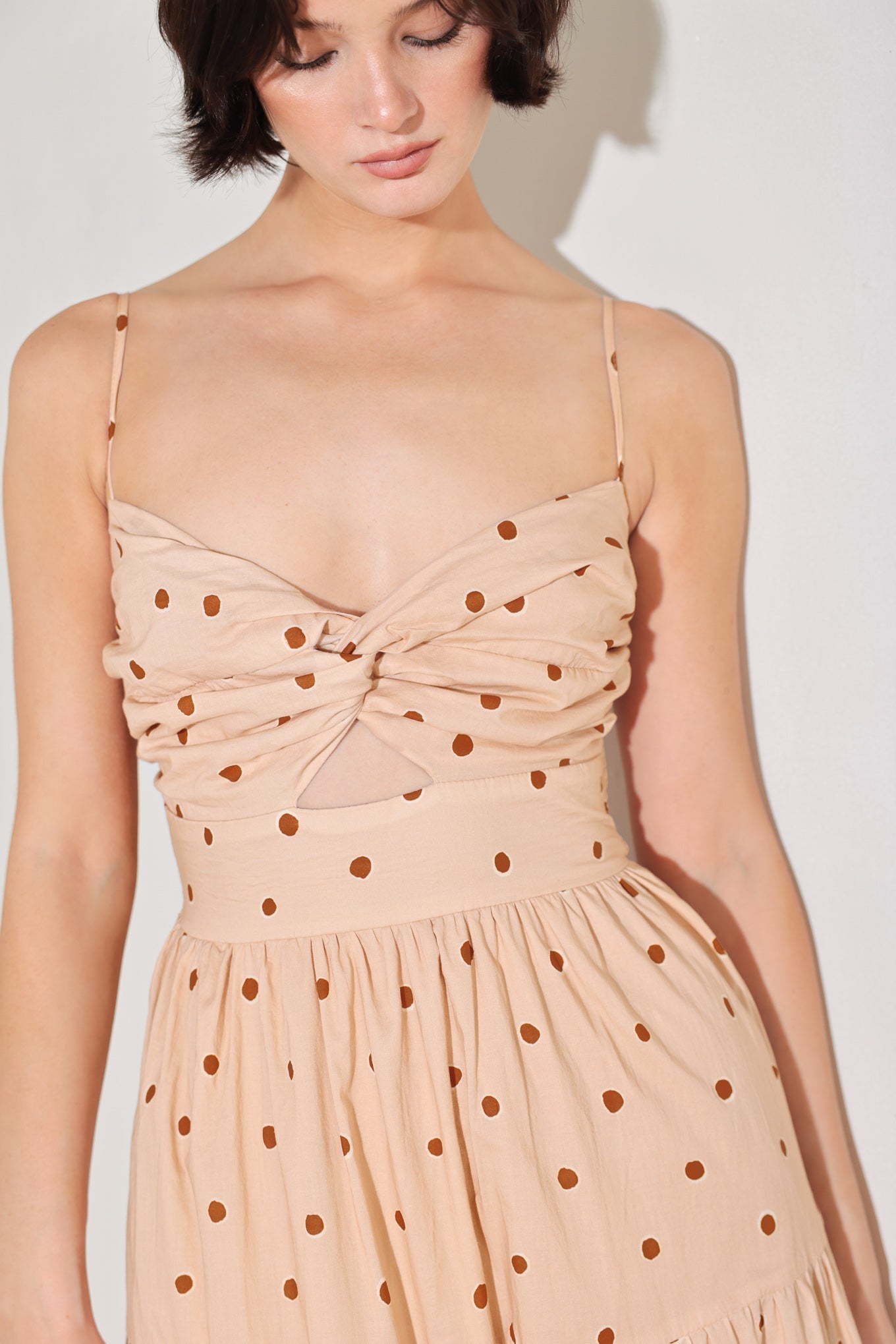 DOTTED DREAM WOVEN MAXI DRESS Flying Tomato