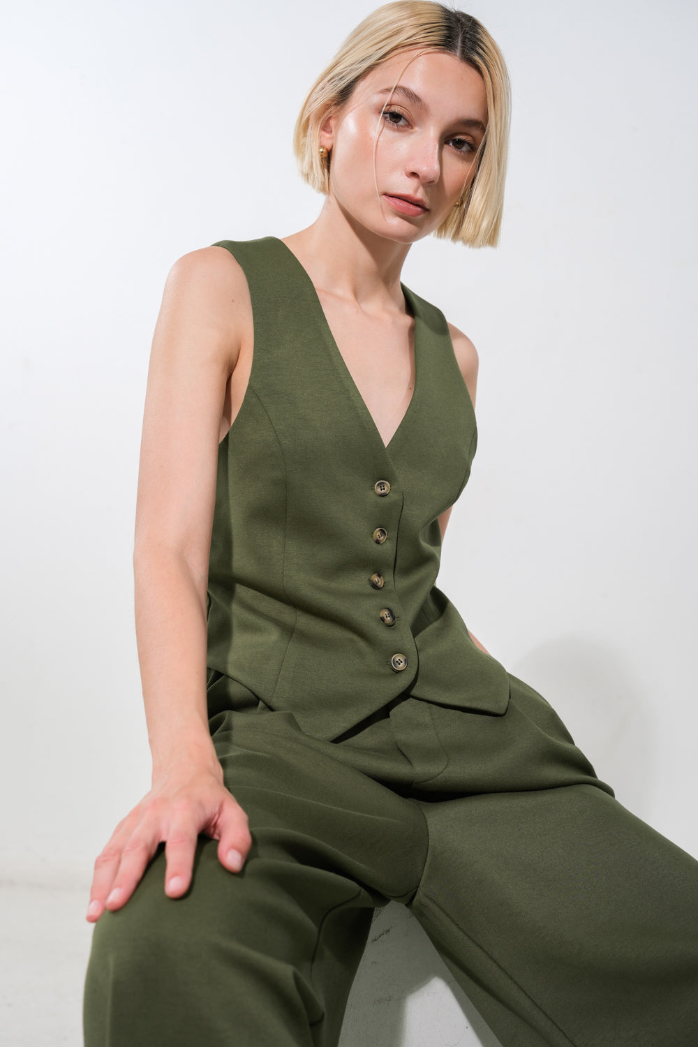 CALL MY LOVELY PONTI VEST Flying Tomato