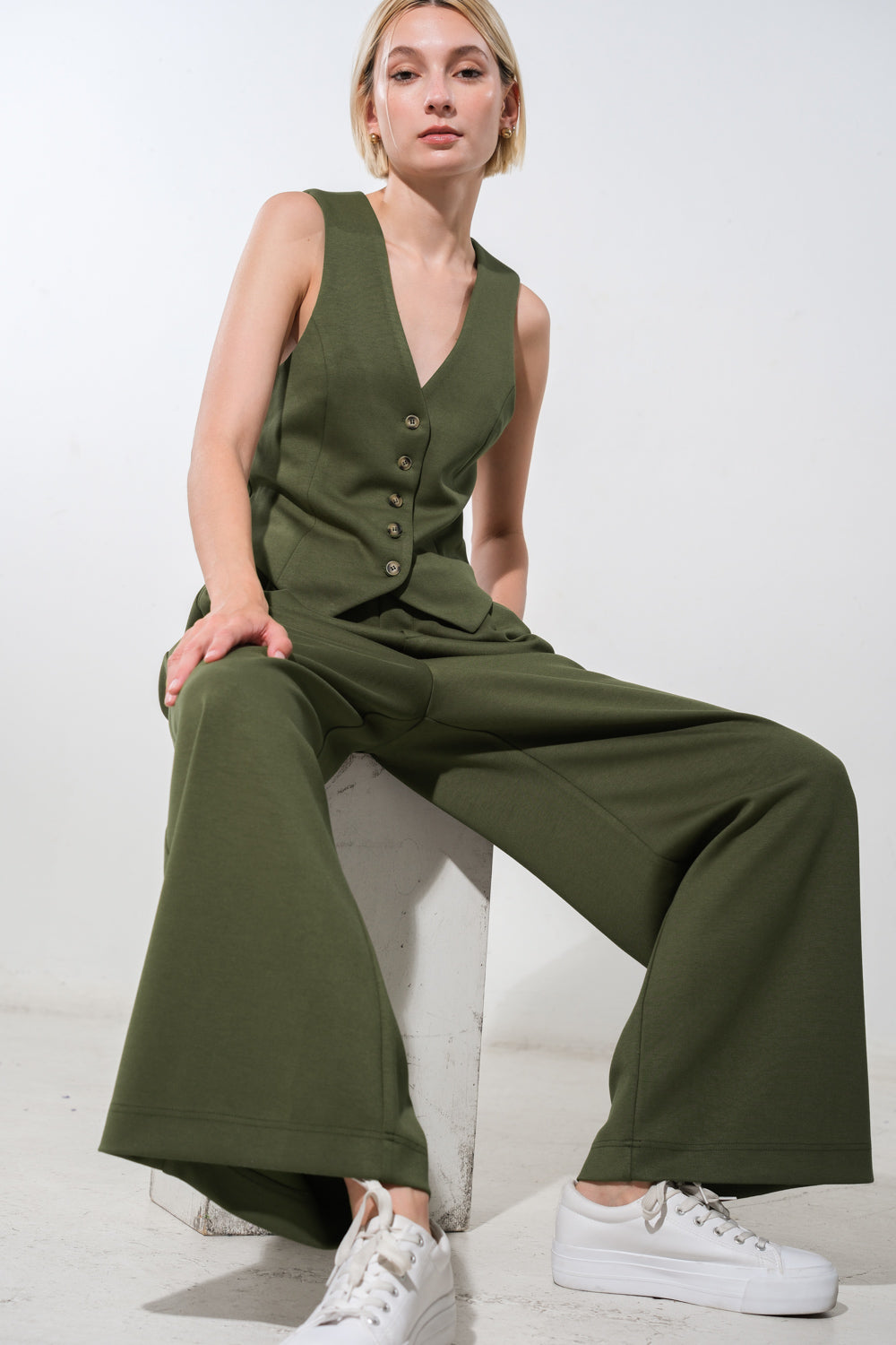 CALL MY LOVELY PONTI VEST Flying Tomato