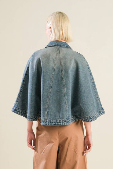 I REMEMBER EVERYTHING DENIM CAPELET