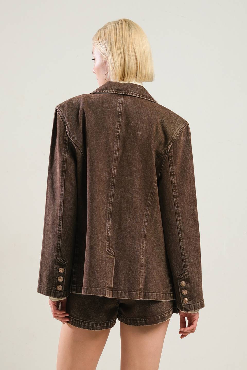 DARING CONFIDENCE DENIM BLAZER Flying Tomato