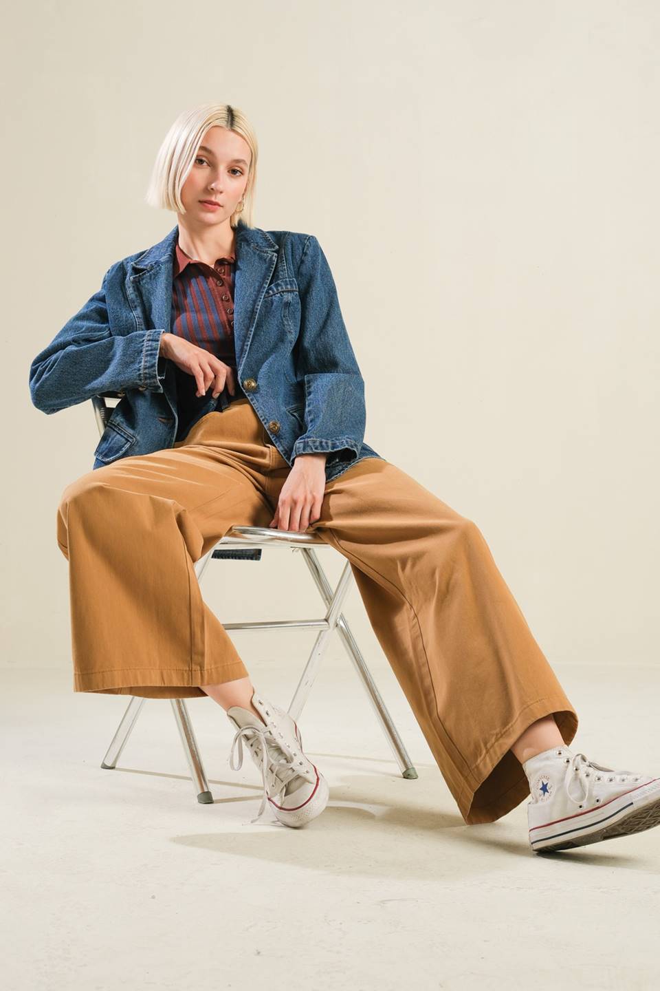 HOT TO GO DENIM BLAZER Flying Tomato