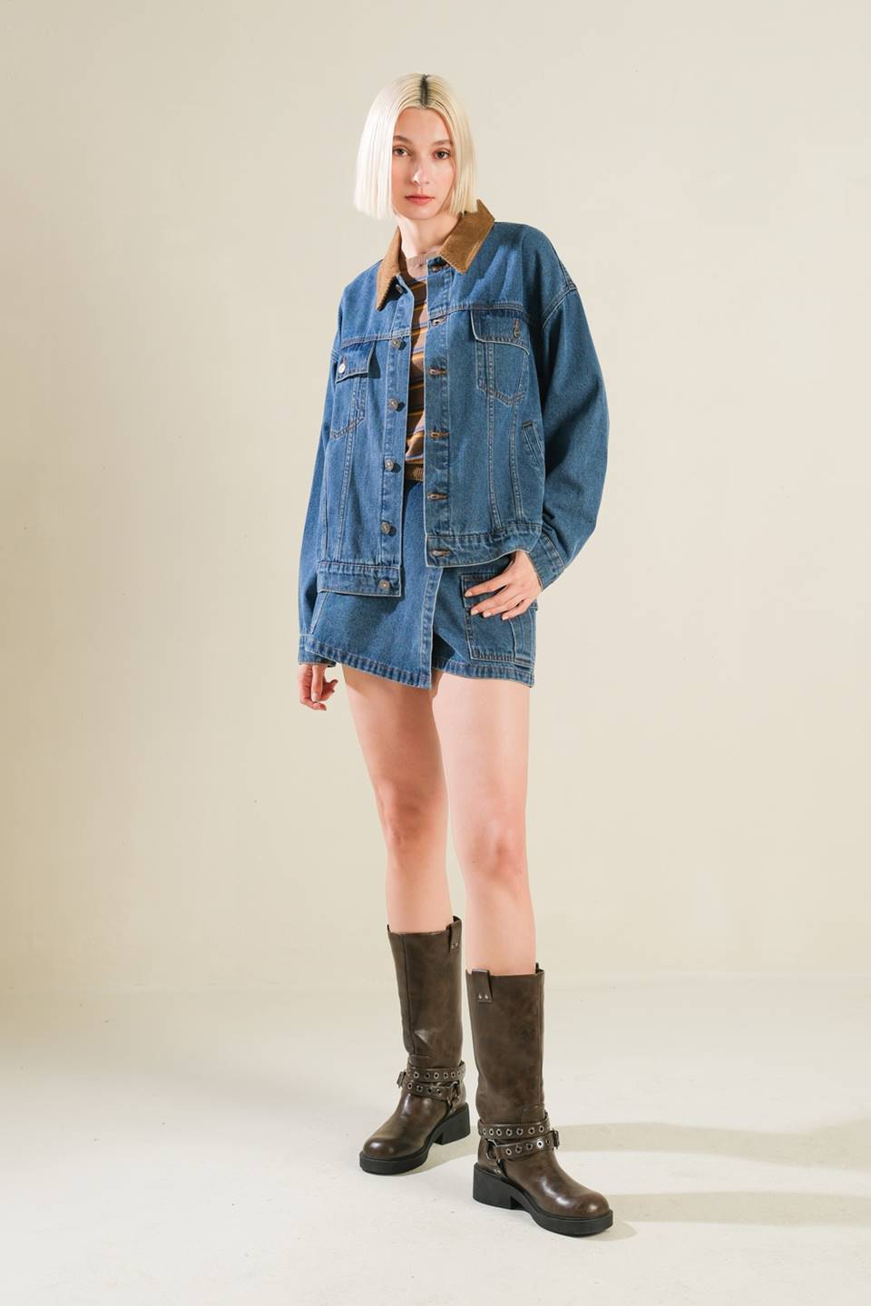 LIVIN' MY BEST LIFE DENIM JACKET Flying Tomato