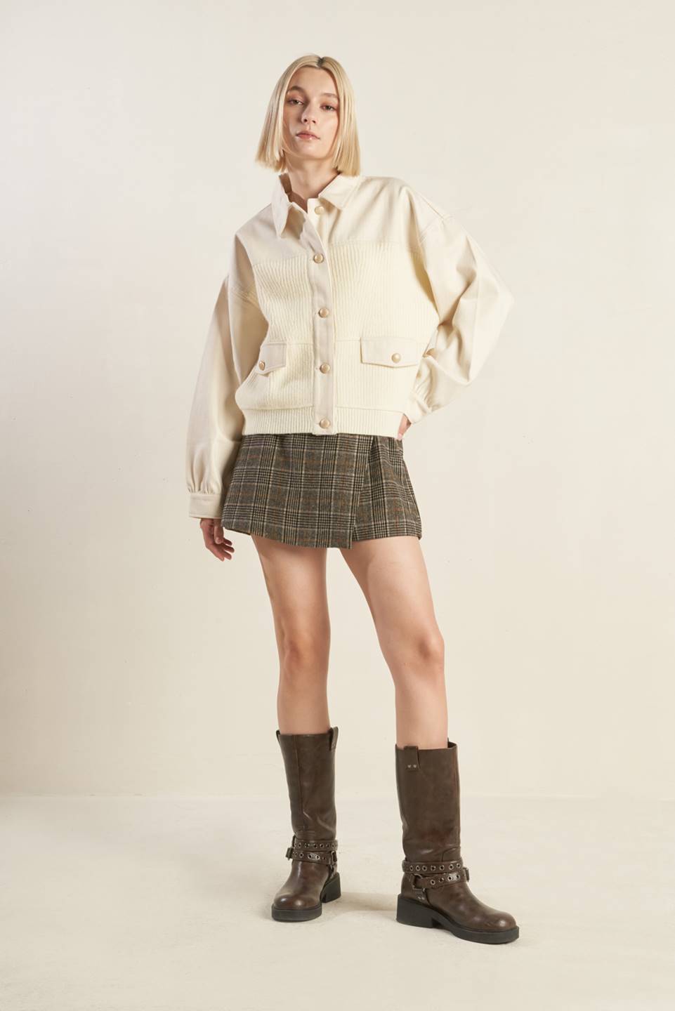 GO-GETTER GIRL SWEATER TWILL JACKET Flying Tomato