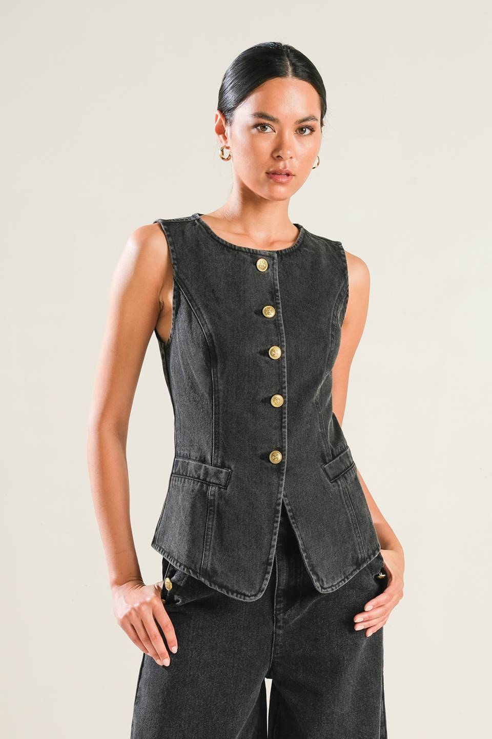 MYSTIC SANDS DENIM VEST Flying Tomato