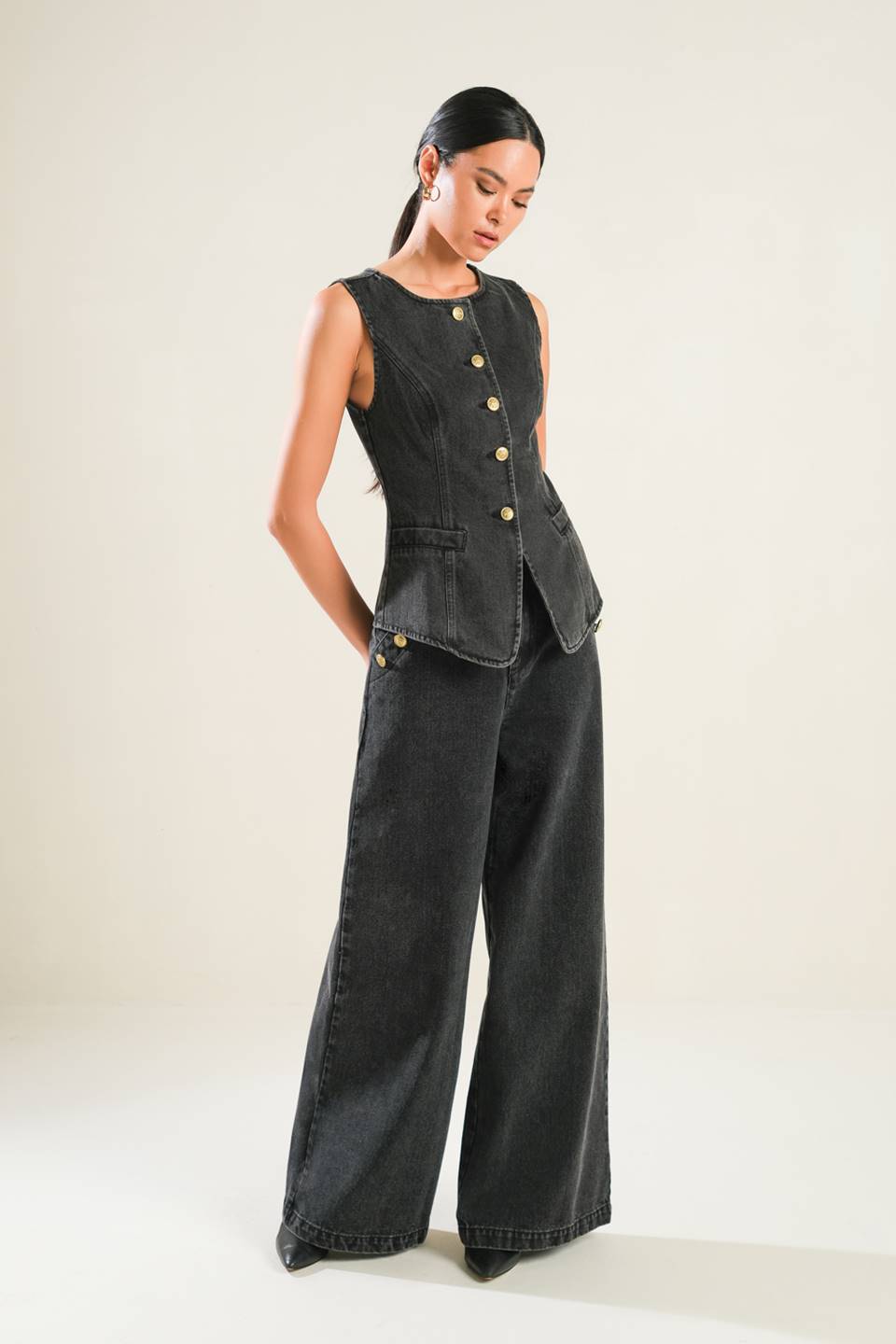 MYSTIC SANDS DENIM VEST Flying Tomato