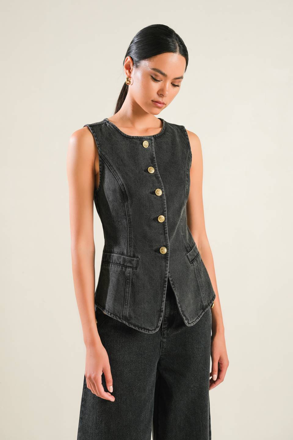 MYSTIC SANDS DENIM VEST Flying Tomato