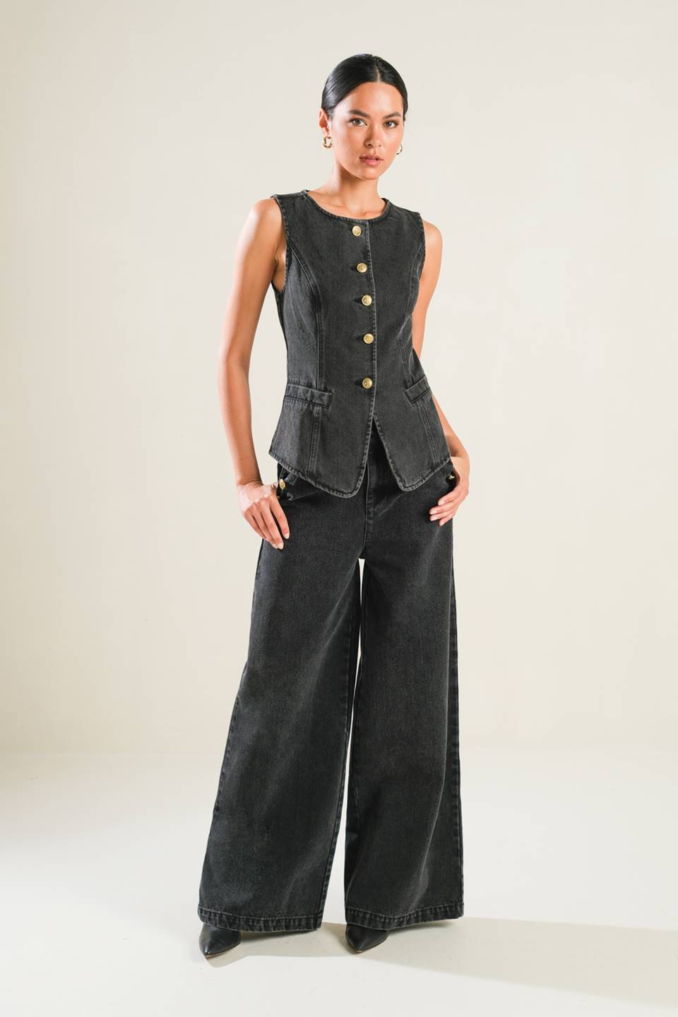 MYSTIC SANDS DENIM VEST Flying Tomato