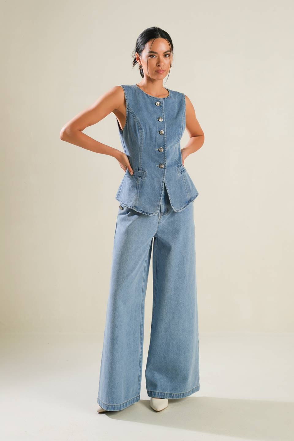 ADVENTURE AWAITS DENIM VEST Flying Tomato