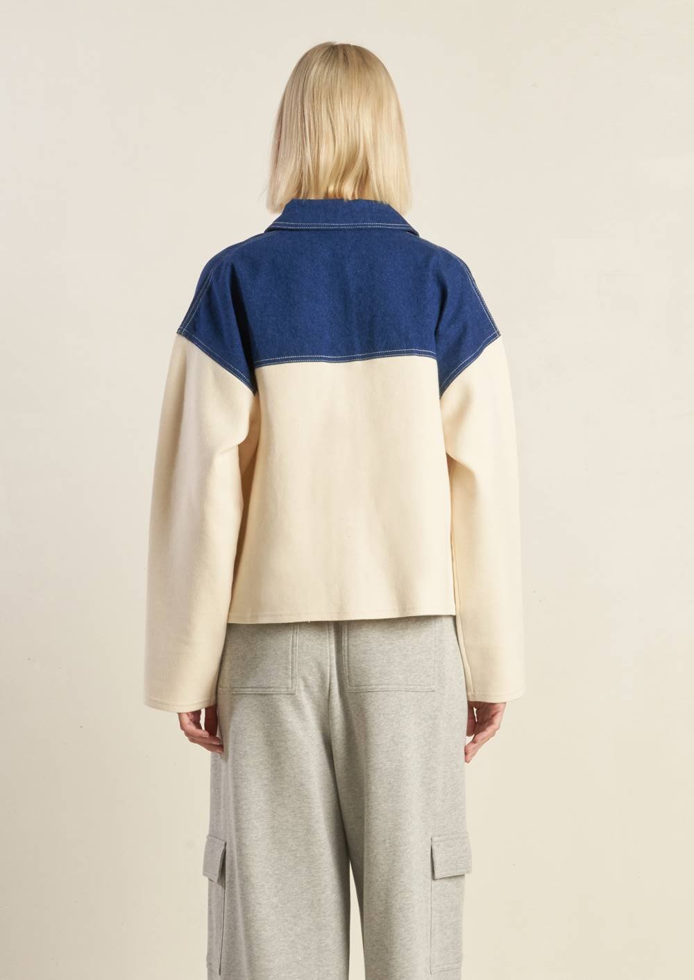 SWEET HARMONY DENIM COMBINATION JACKET Flying Tomato