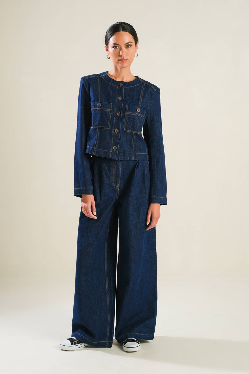 CRISP CANVAS DENIM JACKET Flying Tomato