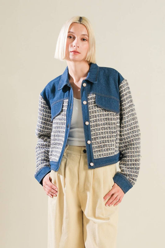 BETTER DAYS TWEED DENIM JACKET Flying Tomato