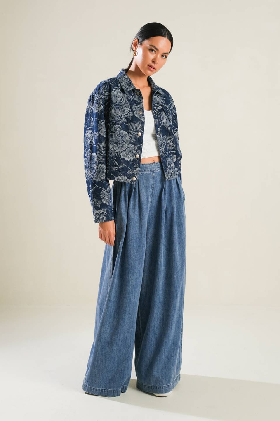 SOPHISTICATED STUNNER DENIM JACKET Flying Tomato