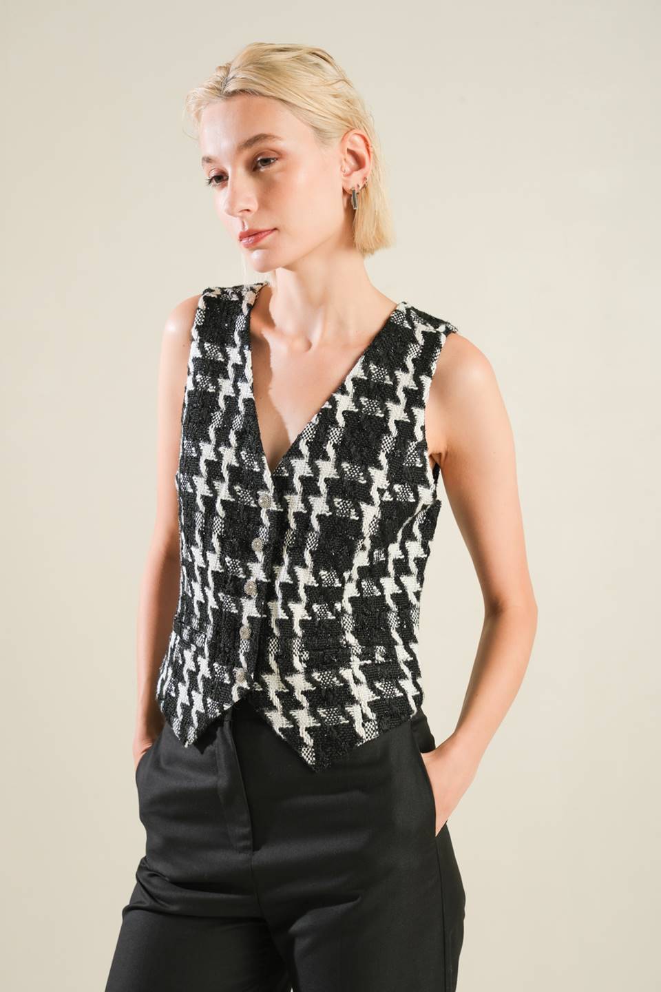 WHEN I'M WITH YOU TWEED VEST Flying Tomato